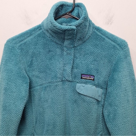 Patagonia Re-tool Snap-T Fleece Pullover Teal Green Women's Size S - Picture 3 of 16
